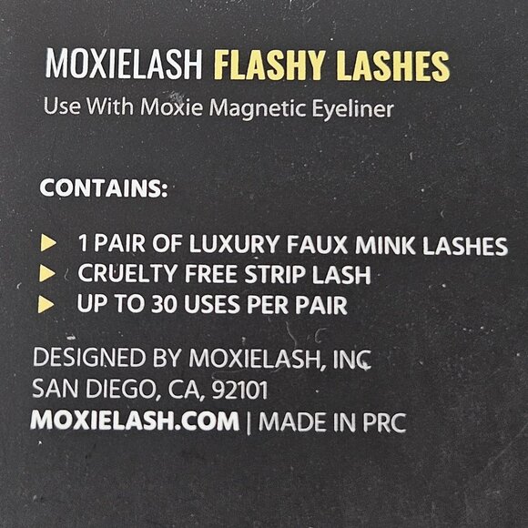 MoxieLash Flashy Lashes Magnetic Eyeliner Set Black Reusable Waterproof NIB - Picture 6 of 12